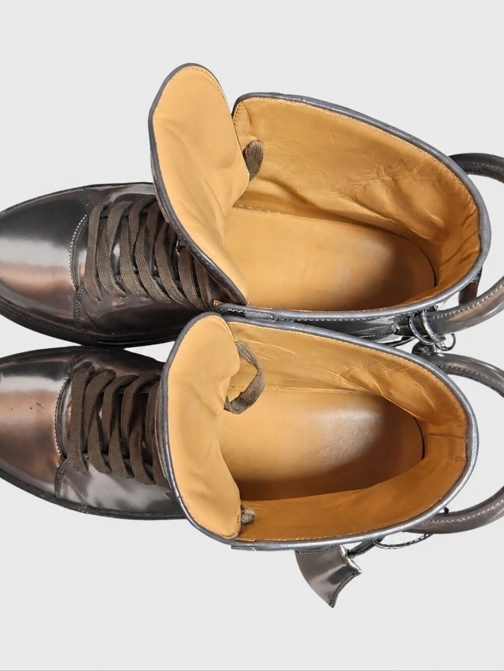 BUSCEMI | 125mm Metallic Silver High-Top Sneakers – EU 45 / US 12 - Picture 7 of 10